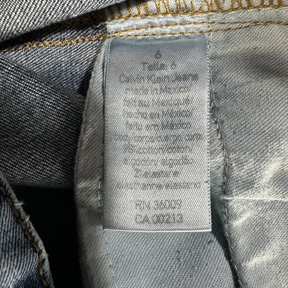 Calvin Klein Jeans Womens 28  Medium Wash Cotton Stretch Cuffed Crop Pockets - Picture 6 of 8